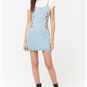 Adorable denim, embroidered dress